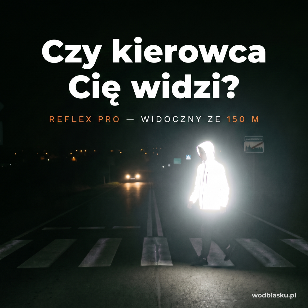 Czy kierowca Cię widzi? REFLEX PRO widoczny ze 150 m